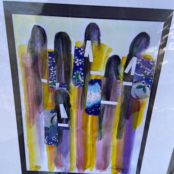 Native American Abstract Figures Print Poster Stars Florals Celestial Designs Re - Picture 2 of 3